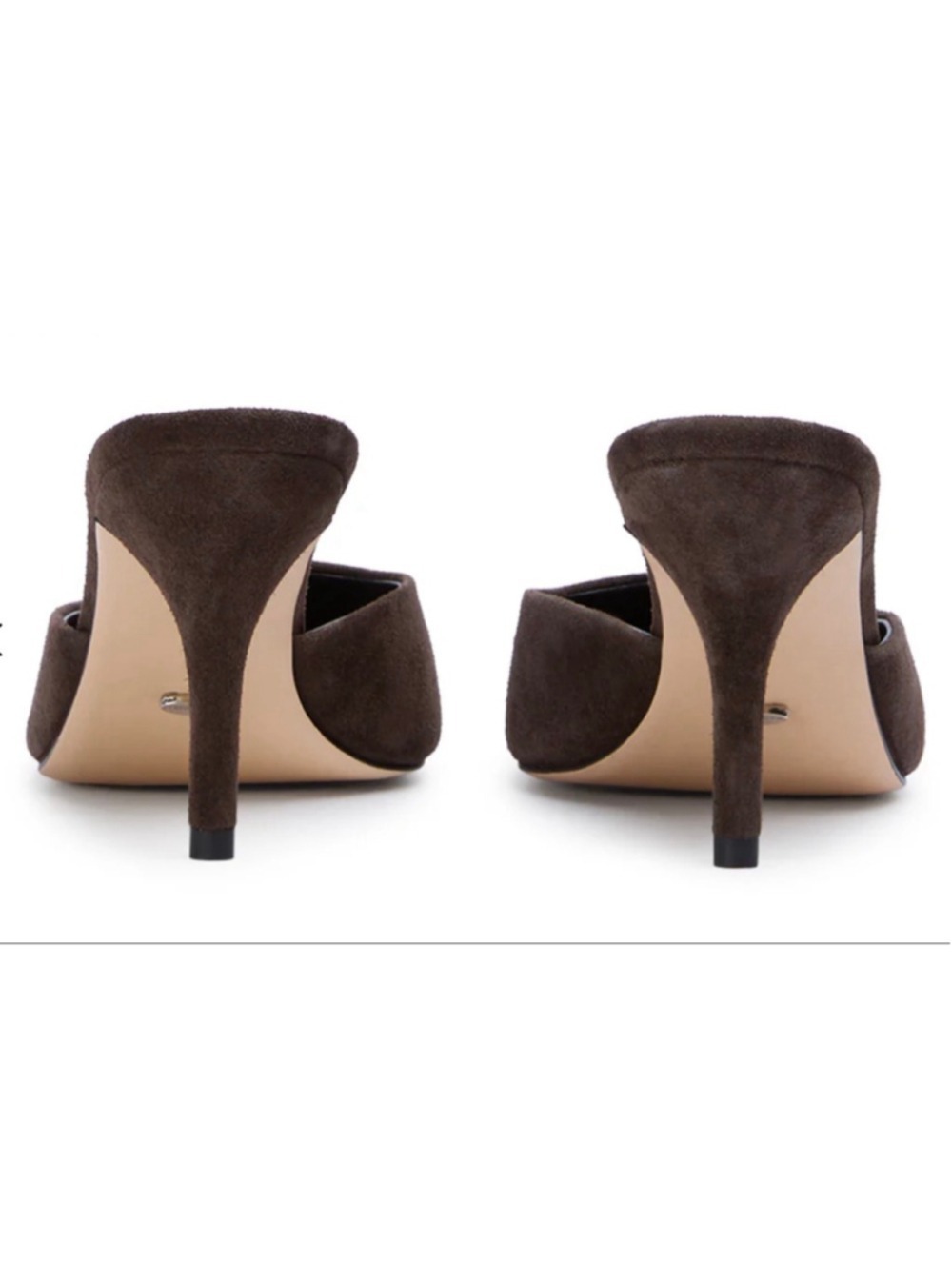 NewTony Bianco Cosmic Espresso Suede Mules Size 9 Brown - Picture 4 of 9